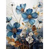 Blue Flower-11CT Stamped Cross Stitch 40*55cm