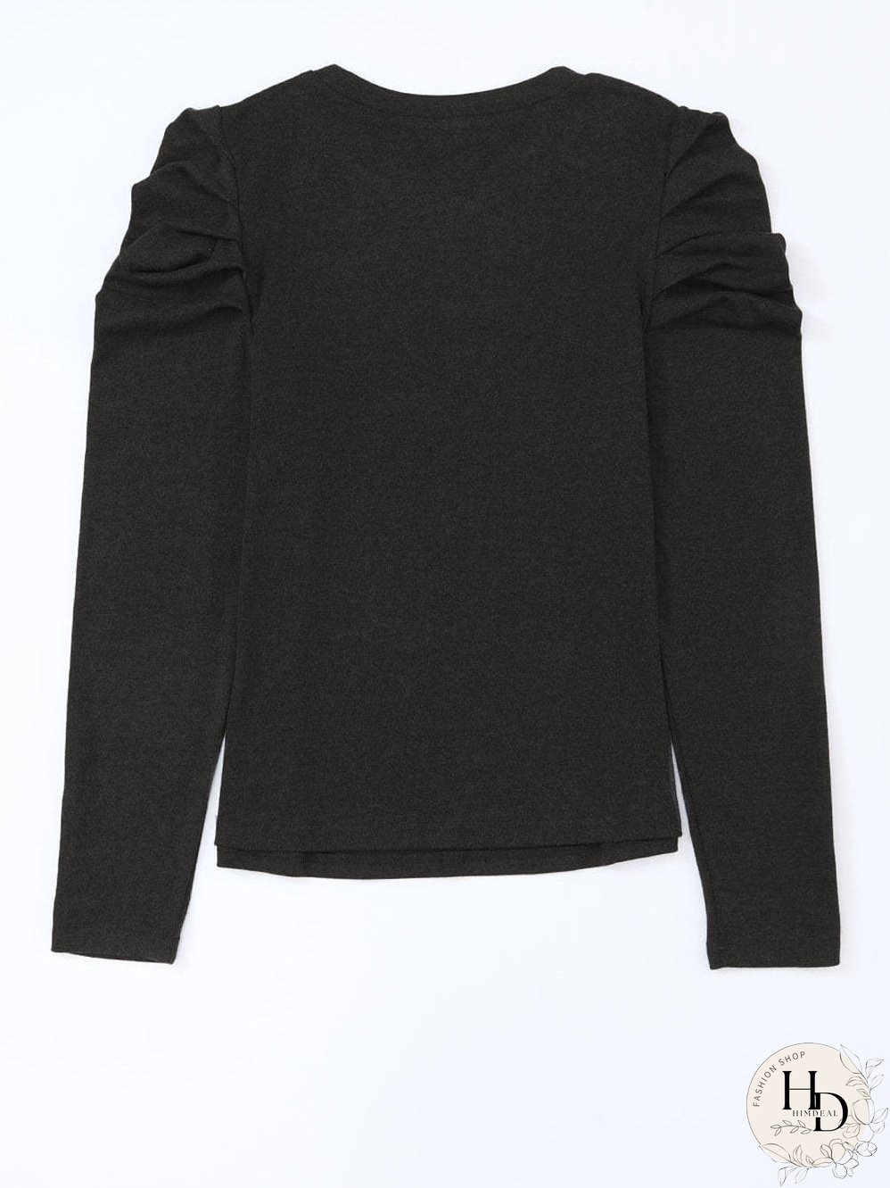 Chic Black Button Accent Sheath Top
