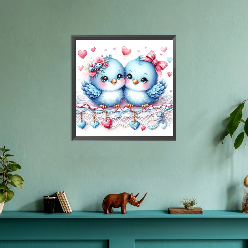 Diamond Painting - Full Round Drill - Cute Bird(Canvas|30*30cm)