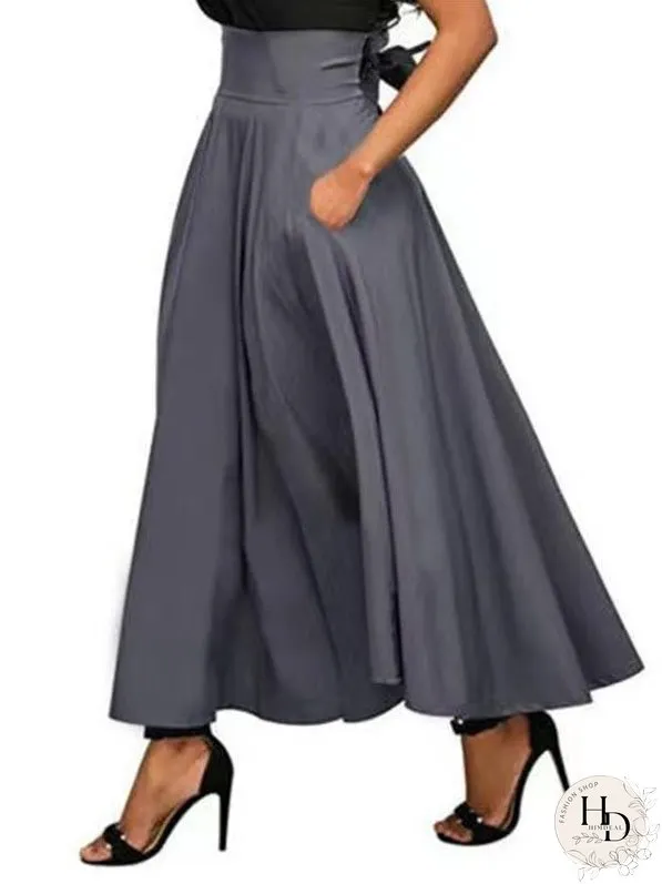 Dresses Solid Color Waist Strap Midi Dress for Women