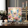 Framed Diamond Painting - Special Shaped - Butterfly and Flowers (25x25cm)