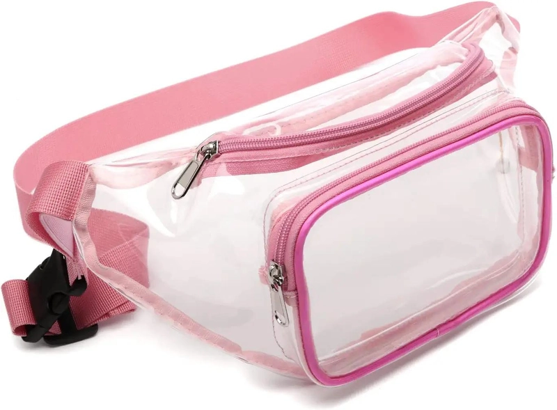 Sports Waist Bag PVC Transparent Waterproof Running Bag Travel Outdoor Fitness Storage Bag Crossbody Chest Bag