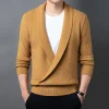 Men's Lapel Knitted Cardigan