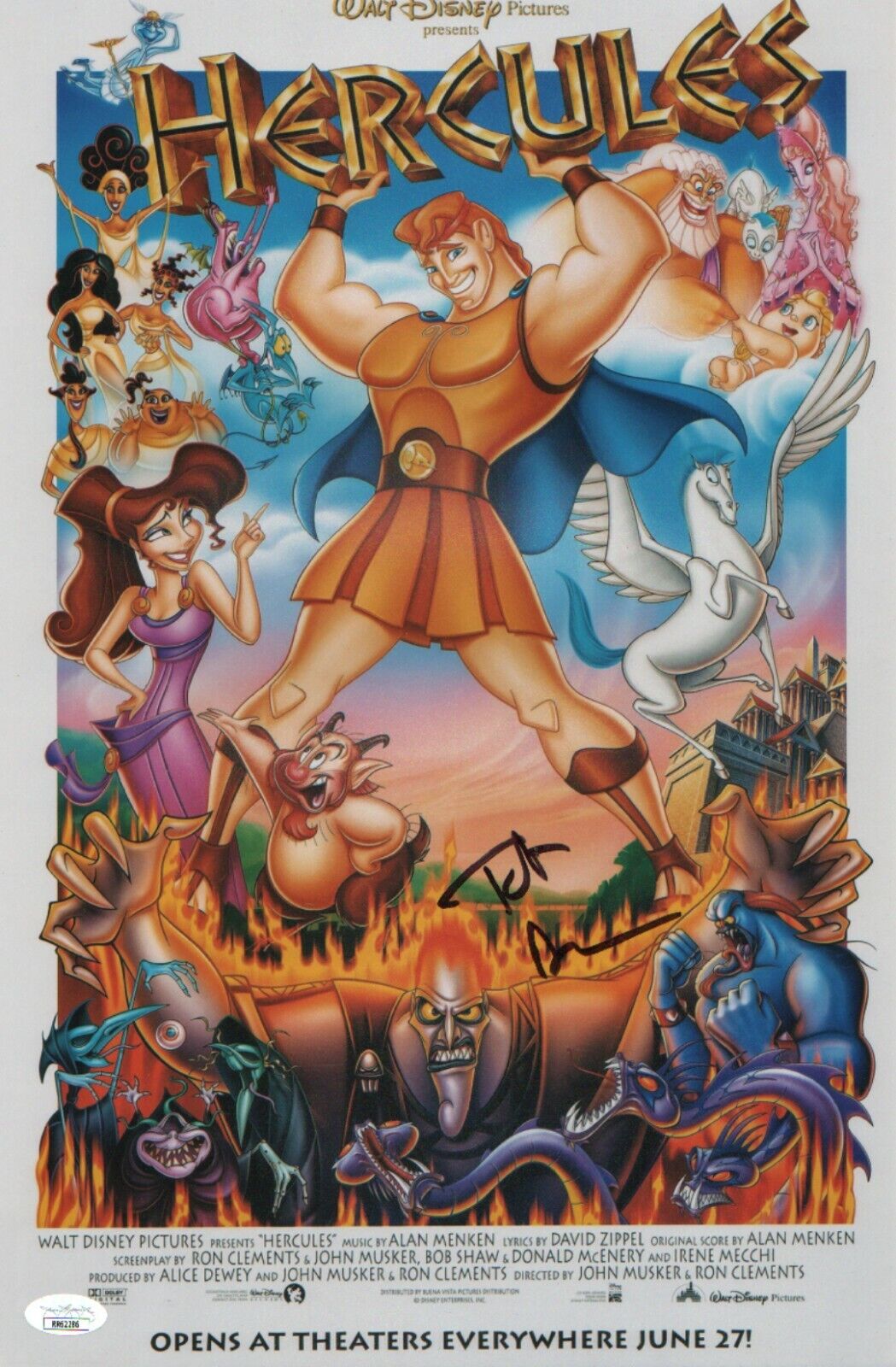 TATE DONOVAN Authentic Hand-Signed DISNEY HERCULES