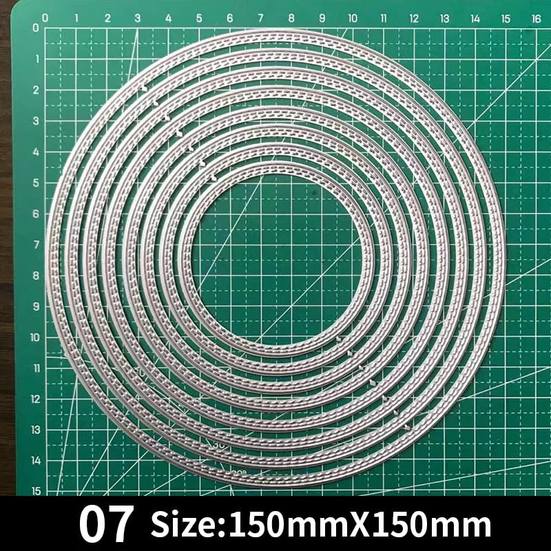 Frames Square Card Curves Border Metal Cutting Dies for DIY Scrapbook Cutting Die Paper Cards Embossed Decorative Craft Die Cut