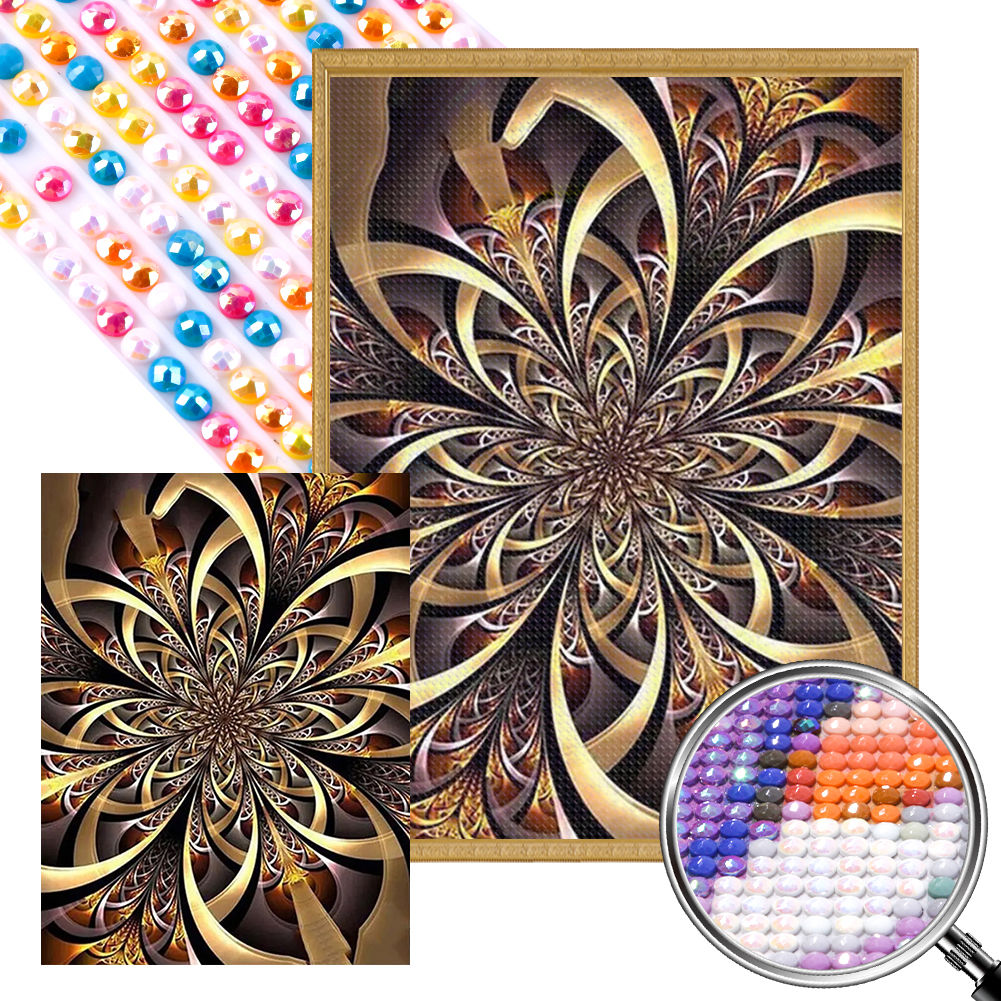 Fractional Art 30*40cm(picture) full round drill diamond painting with 3 to 5 colors of AB drills
