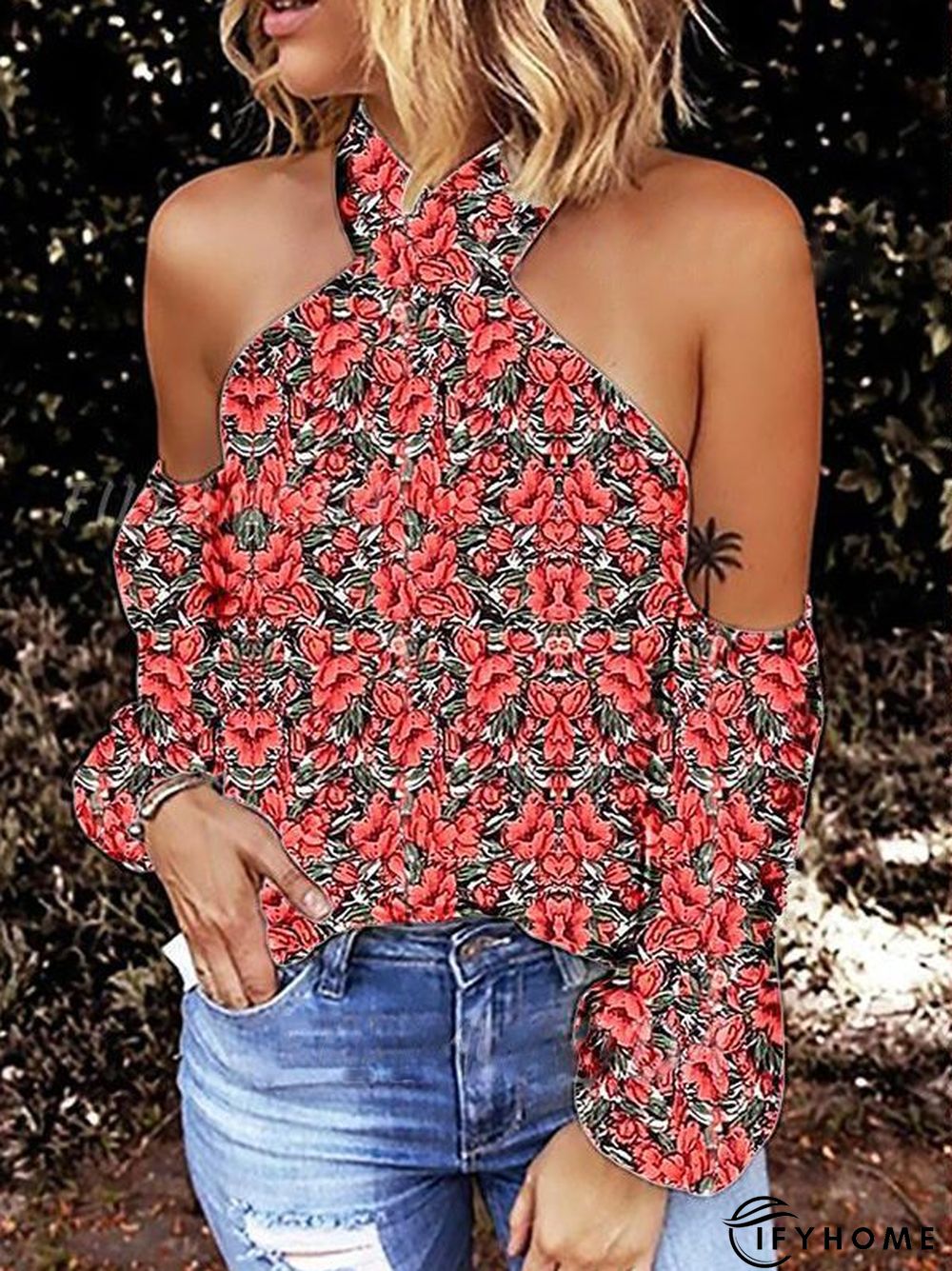 Printed Floral Casual Top | IFYHOME