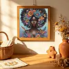 Floral Butterfly Black Lady Special Shaped 5D DIY Partial Drill Diamond Art Kit 30x30cm Diamonds Dots Gem Art Kits for Adults Home Decor