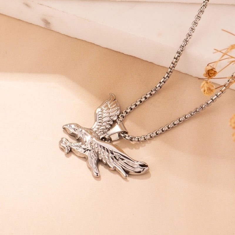 Casual Elegant Boyfriend Eagle 304 Stainless Steel Pendant Necklace