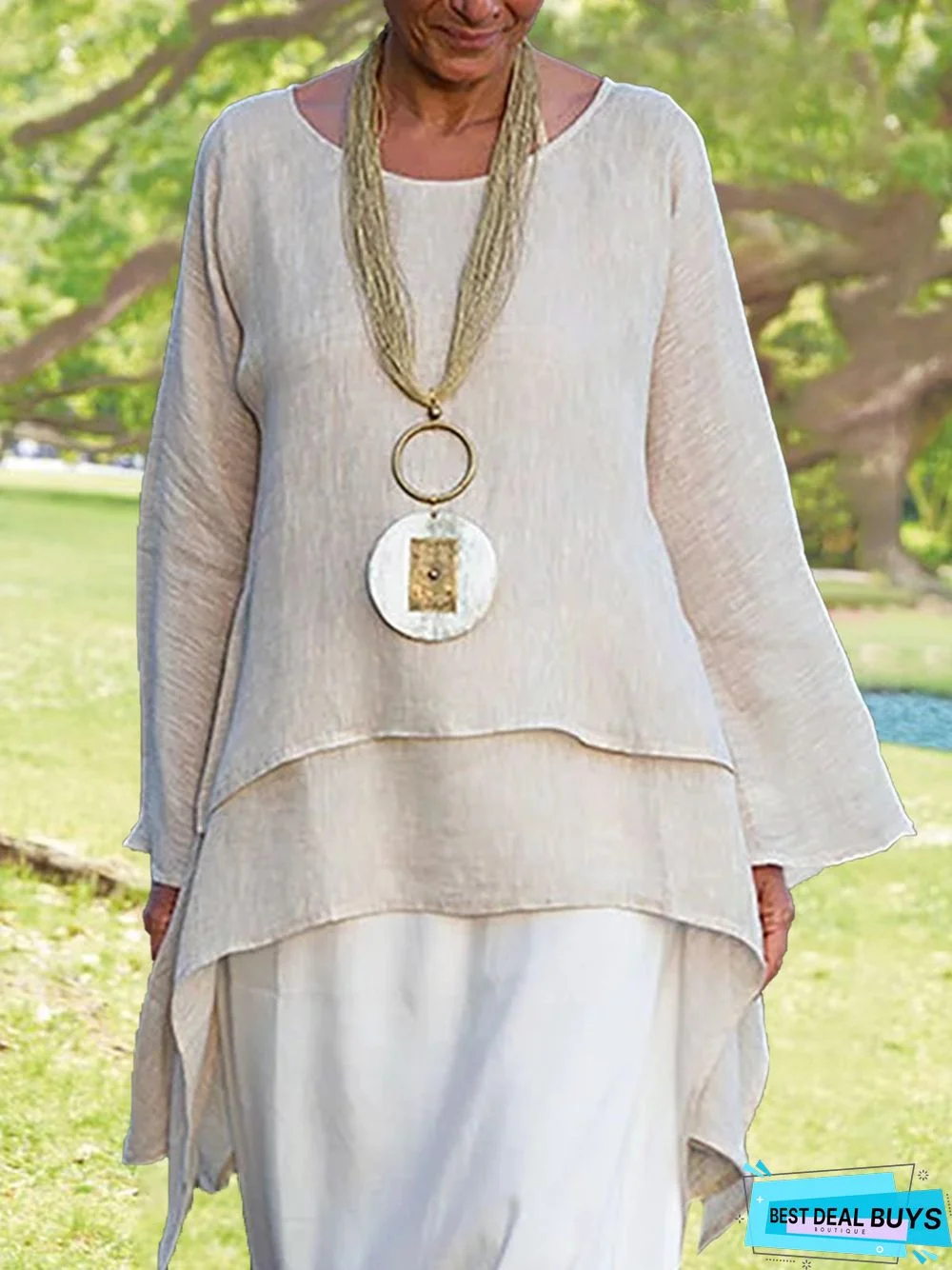 Long Sleeve Asymmetrical Casual Paneled Top