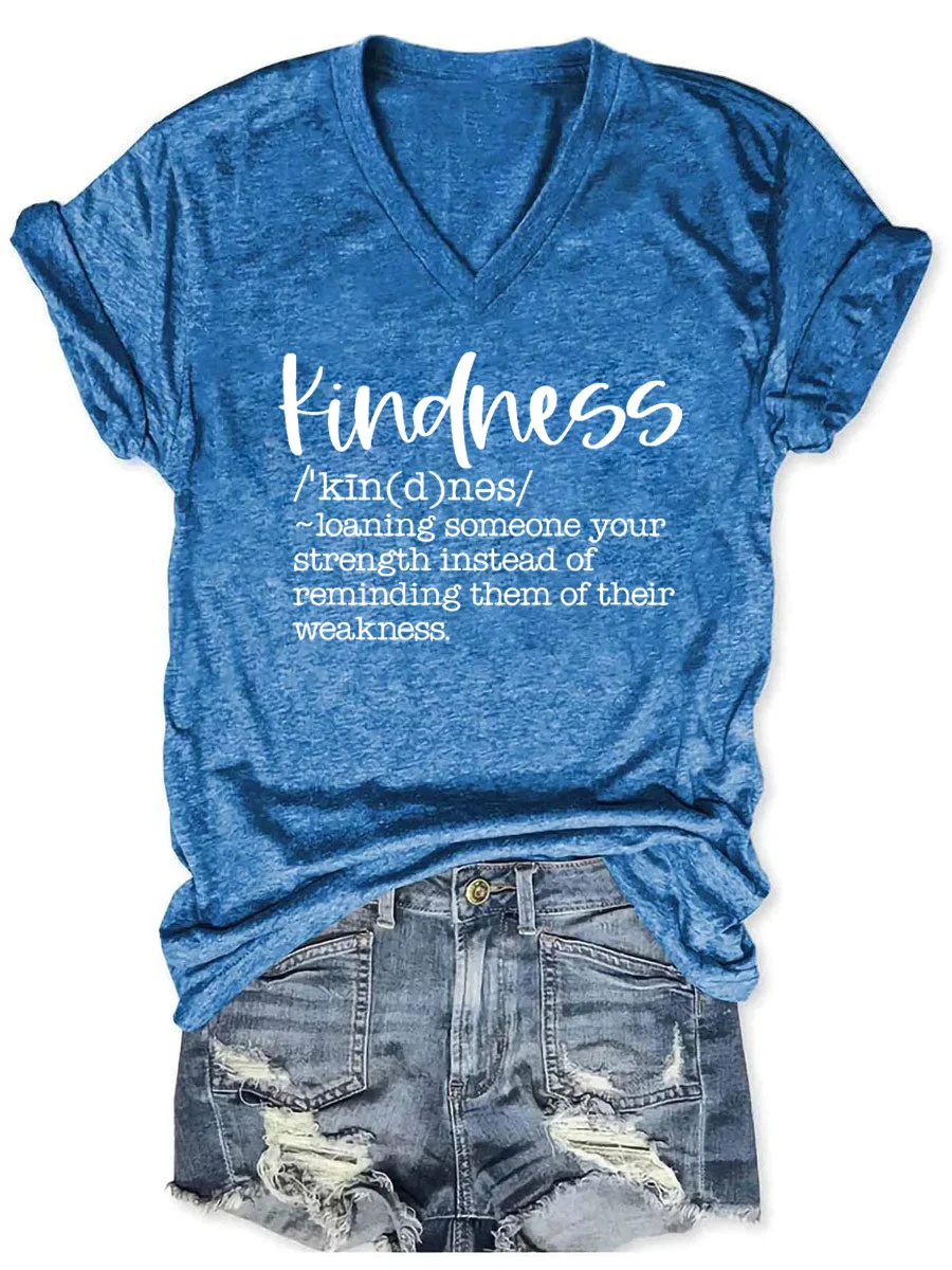 Kindness V-neck T-shirt