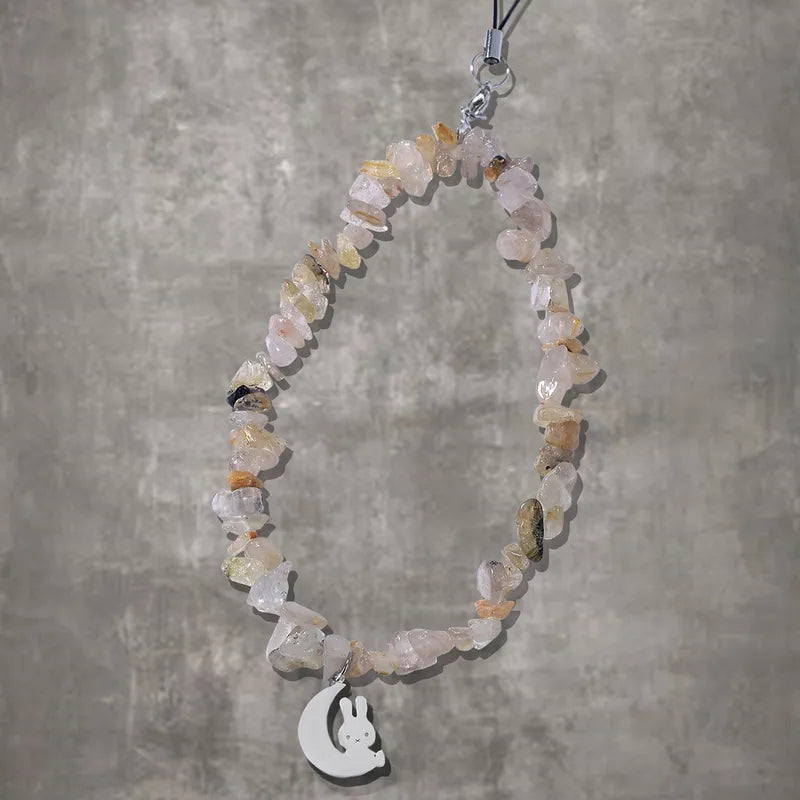 Artistic Commute Geometric Stone Zinc Alloy Mobile Phone Chain