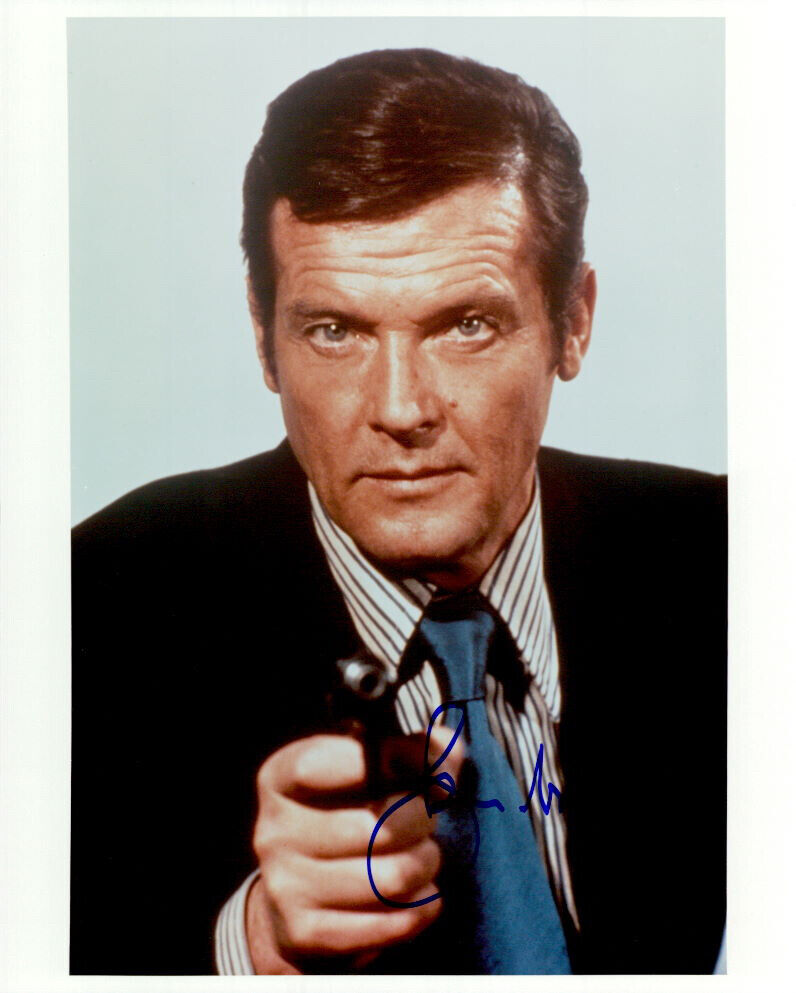 Roger Moore (James Bond 007) signed authentic 8x10 Photo Poster painting COA