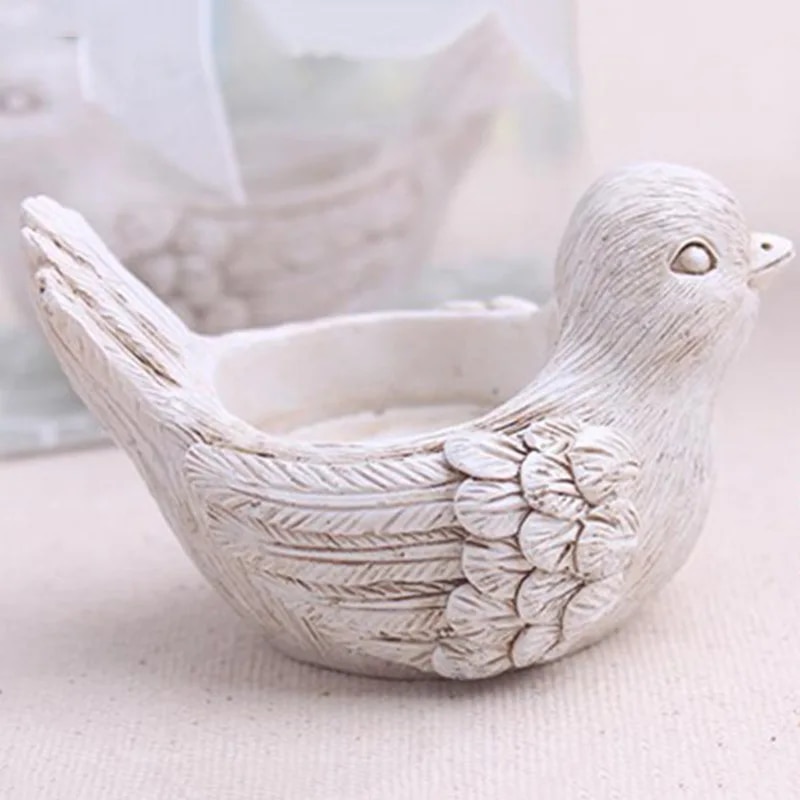 3D Bird Plaster Silicone Candle Holder Mould, Resin Craft Mould, DIY Cement Candlestick Candle Jar Molds