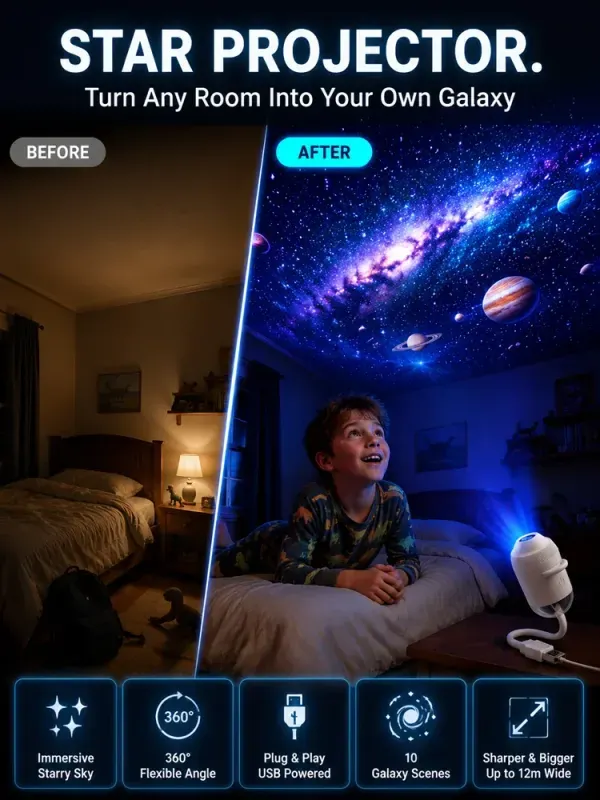 GALAXY&trade; Home & Car Star Projector | Exclusive Vegas Sphere Tech, Instant 360&deg; Panoramic Galaxy