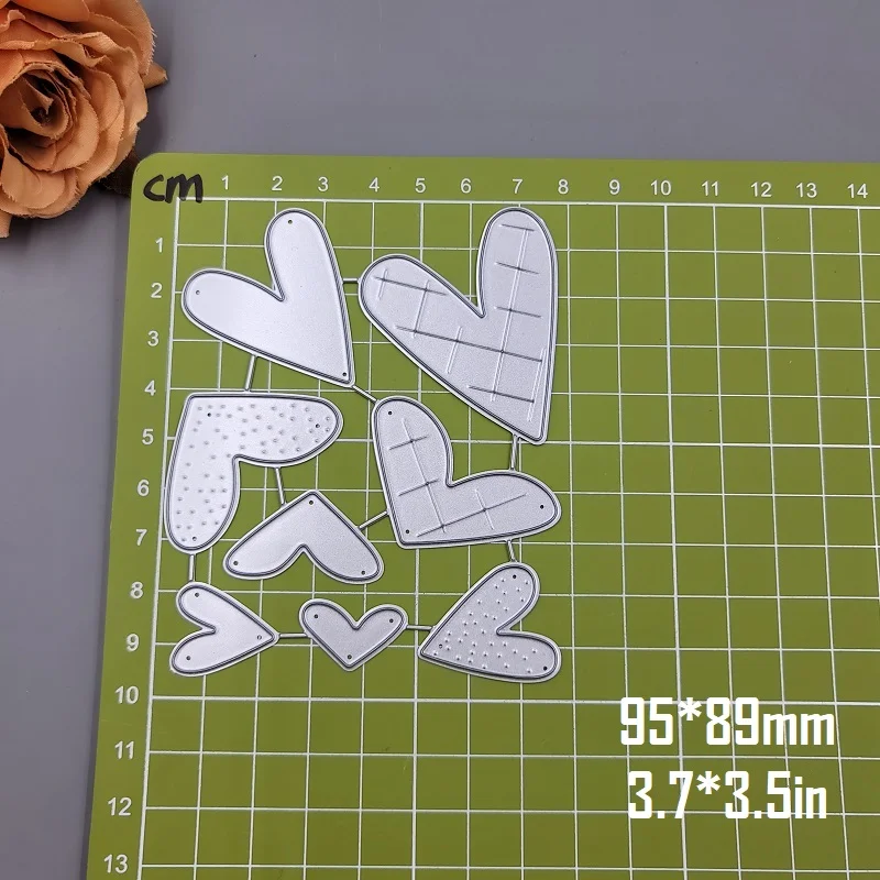 Nigikala Heart Metal Cutting Dies Scrapbooking Stencil Heart Die Cut Decoration DIY Embossing Album Paper Cards Gift