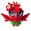 Fiery Red Crochet Kit &ndash; Colorful Bird DIY Stuffed Animal