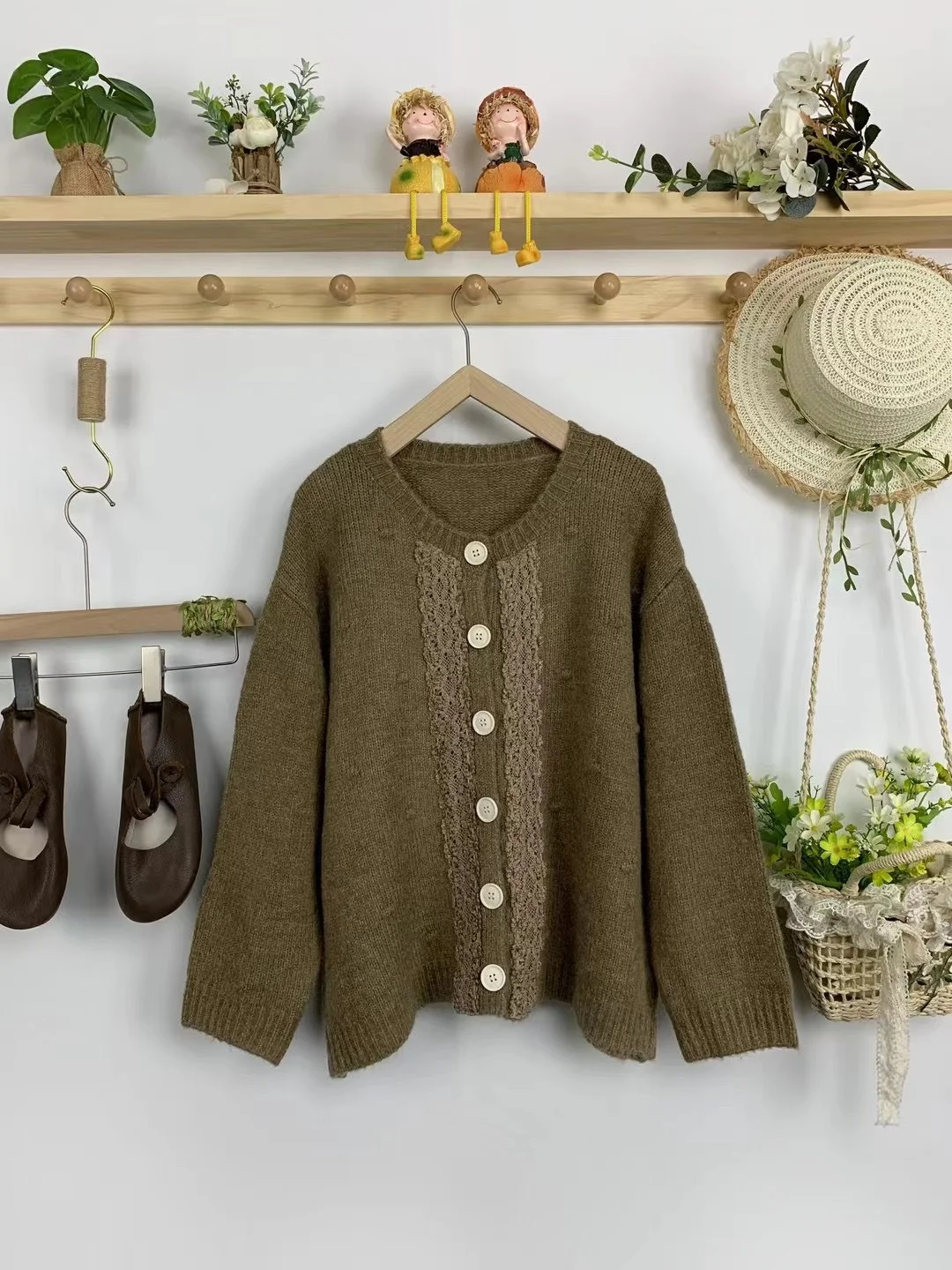 Chicfifth Sweater Women Winter Long Sleeve High Quality Autumn Vintage Top Knitted Cardigan