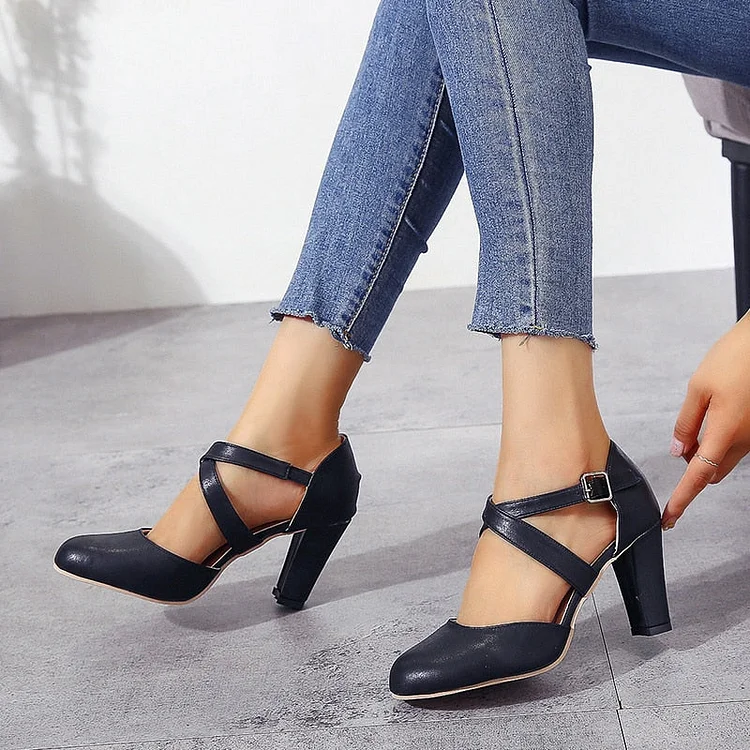 2021 New Roma Pumps Women Sandals High Heels Ankle Strap Summer Hemp Buckle Strap Pumps Casual Slip-on Shoes Plus Size 43