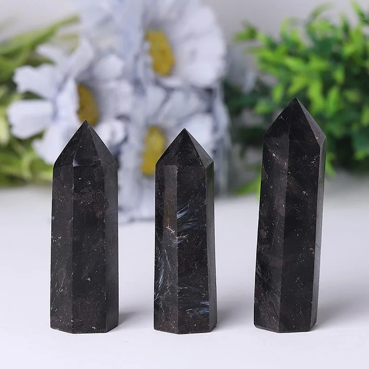 Natural Astrophylite Towers Points Bulk for Collection Healing Tower