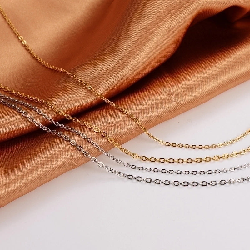 304 Stainless Steel 18K Gold Plated Minimalist Solid Color Choker