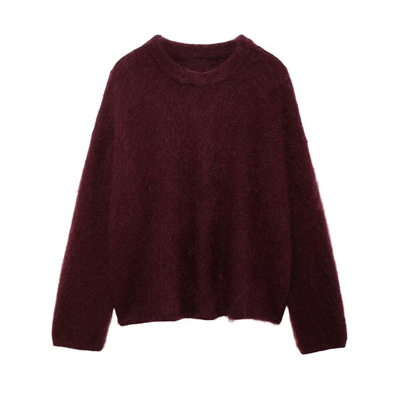 Wheelsraw fall outfits y2k EOTVOTEE Retro Sweater Women Pullovers O-Neck Long Sleeve Knit Sweater New Autumn Winter Vintage Casual Female Jumpers Pullover
