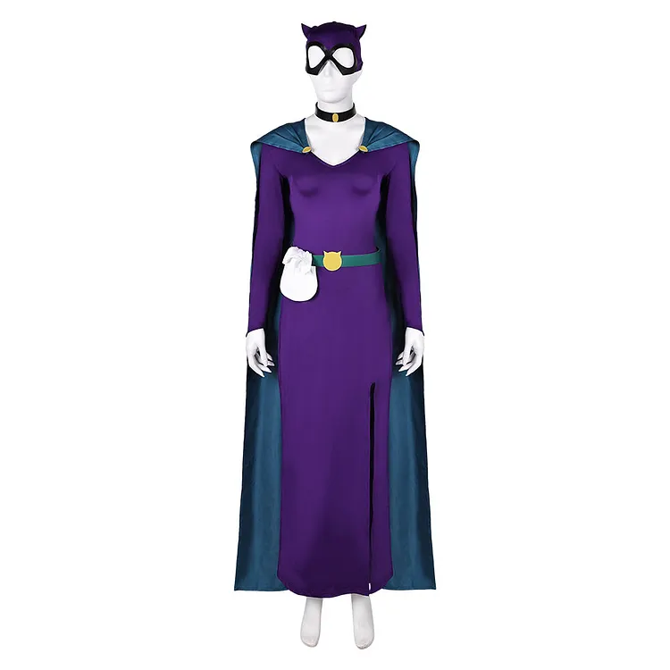 Batman: Caped Crusader (2024) Catwoman Purple Dress Outfits Cosplay Costume Halloween Carnival Suit