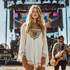 Coachella Music Festival Rock Party Carnival Vintage Wilderness Ethnic Bohemian Linen Dress by Inlyline