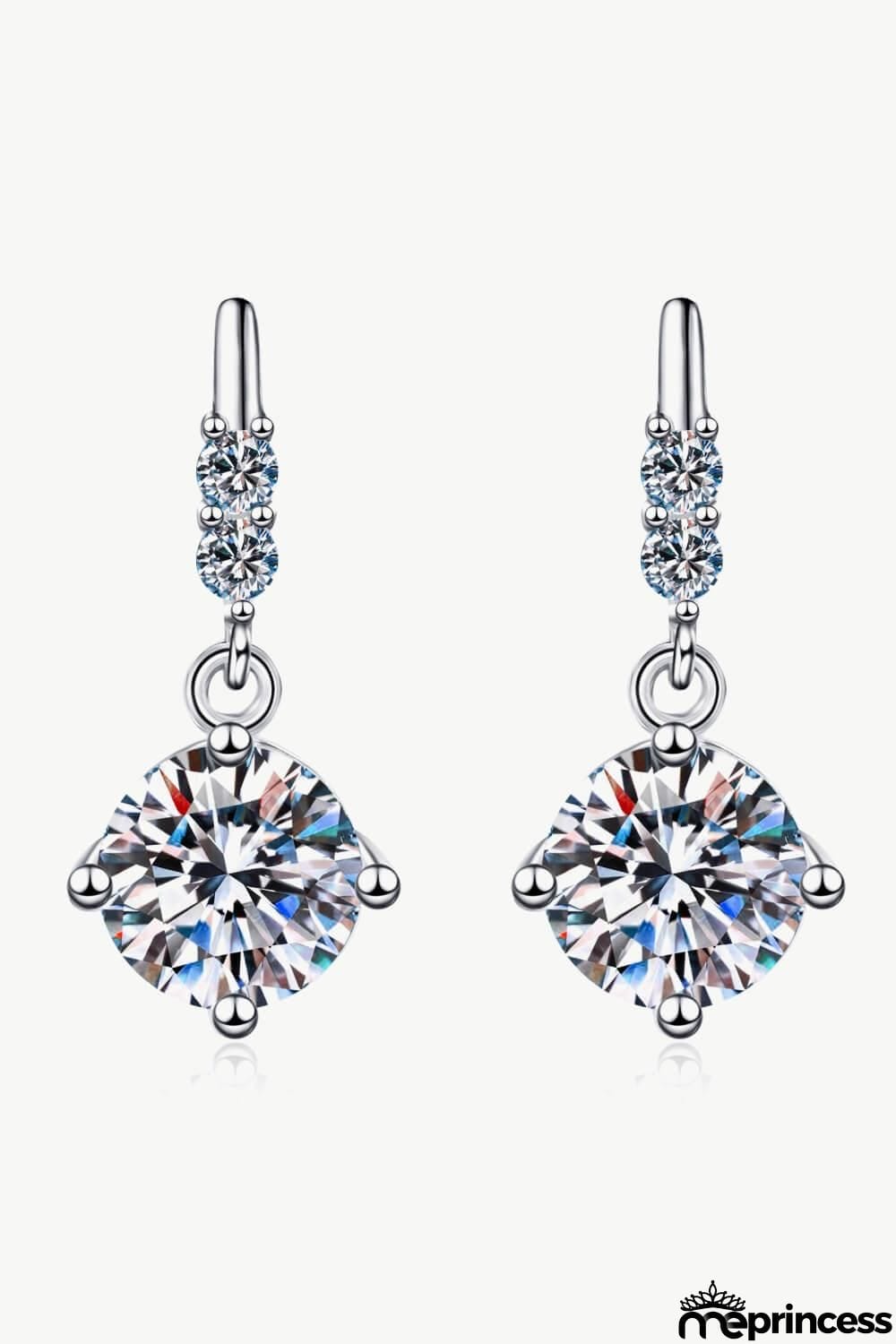 1 Carat Moissanite Drop Earrings