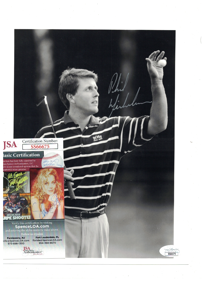 Phil Mickelson PGA Golf Signed 8x10 Photo Poster painting JSA Certified