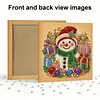 (25x25cm)DIY Pearl Painting Xmas Framed Handmade Pearl Material Art Kit Living Room Decor