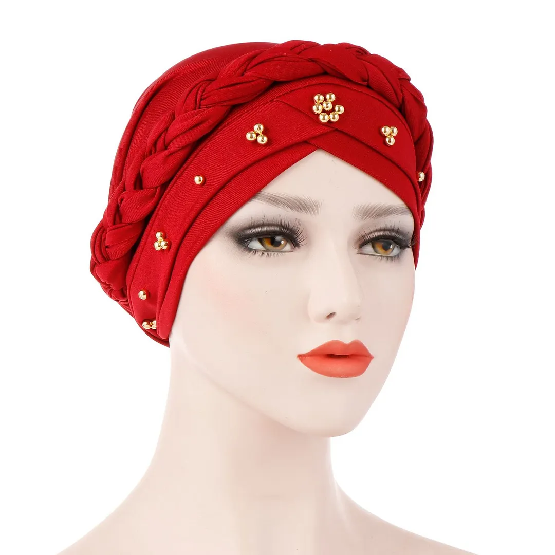 Women's Floral Printed Muslim Turban Hat Cap