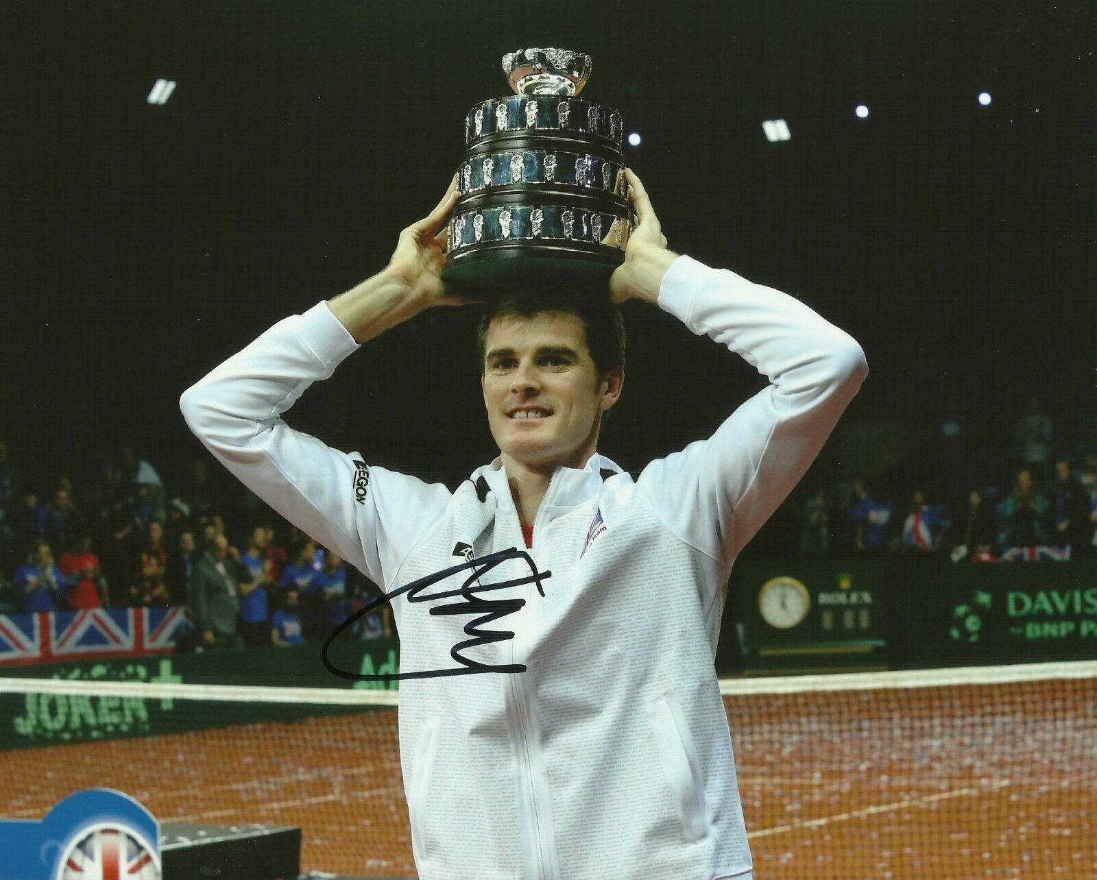 Jamie Murray Signed 10X8 Photo Poster painting Genuine Autograph 2015 Davis Cup AFTAL COA (A)