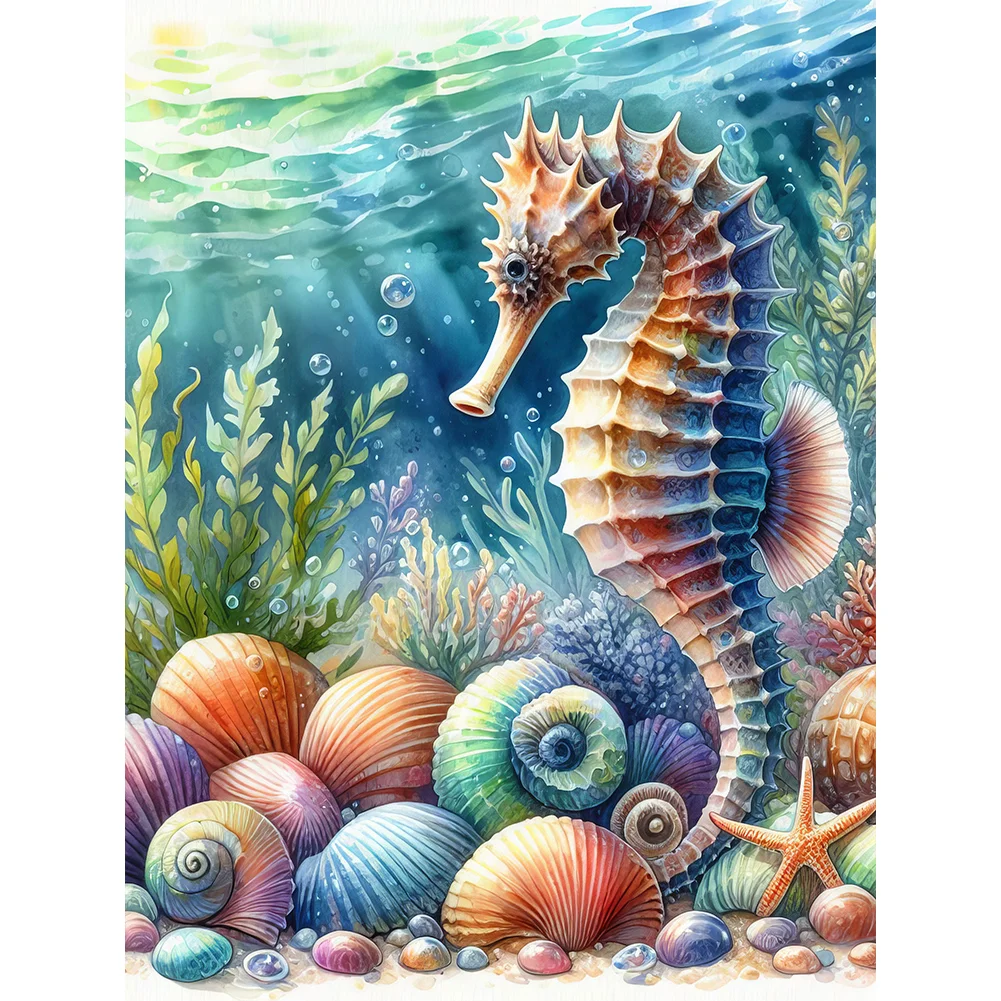 Full Round Diamond Painting - Seahorse(Canvas|30*40cm)