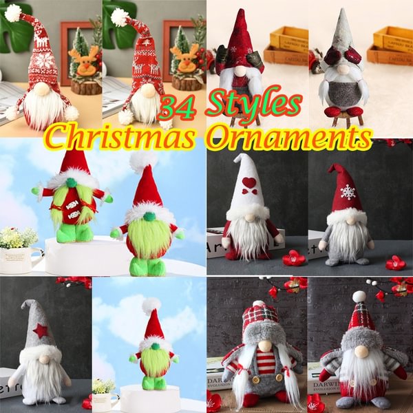 34Styles Santa Claus Faceless Plush Doll Tomte Dwarf Gnomes Elf Doll For Festival Ornaments - Shop Trendy Women's Fashion | TeeYours