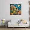 Colored Houses-14CT Stamped Cross Stitch 40*40cm/15.75*15.75in tapestrymarket