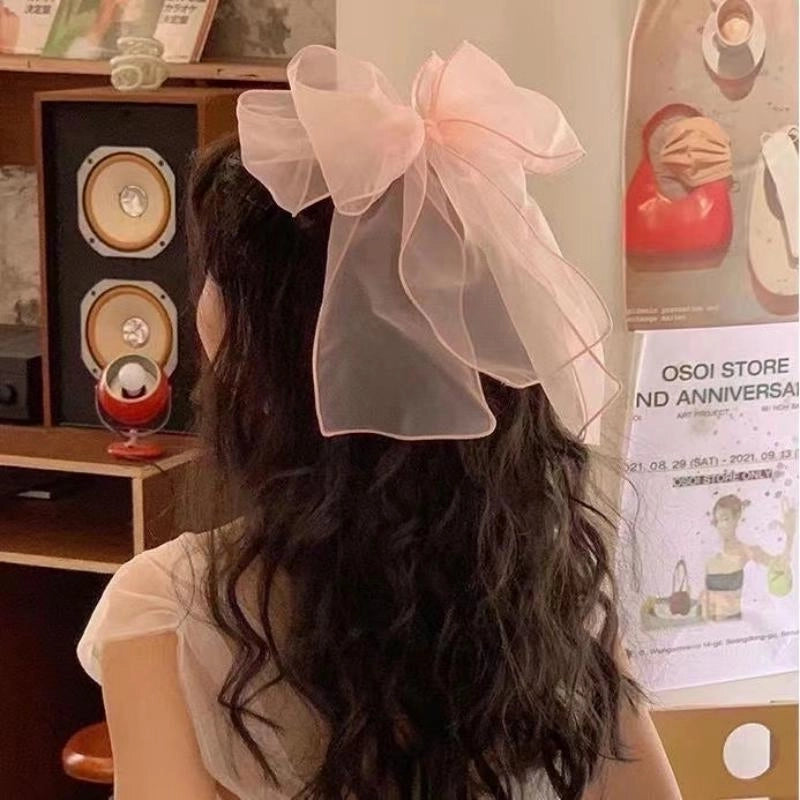 Women’s Cute Minimalist Bow Knot Gauze Hair Clip