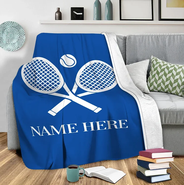 Personalized Lovely Kid Tennis Blanket For Comfort & Unique|BKKid71[personalized name blankets][custom name blankets]