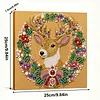 (25x25cm)DIY Pearl Painting Xmas Framed Handmade Pearl Material Art Kit Living Room Decor