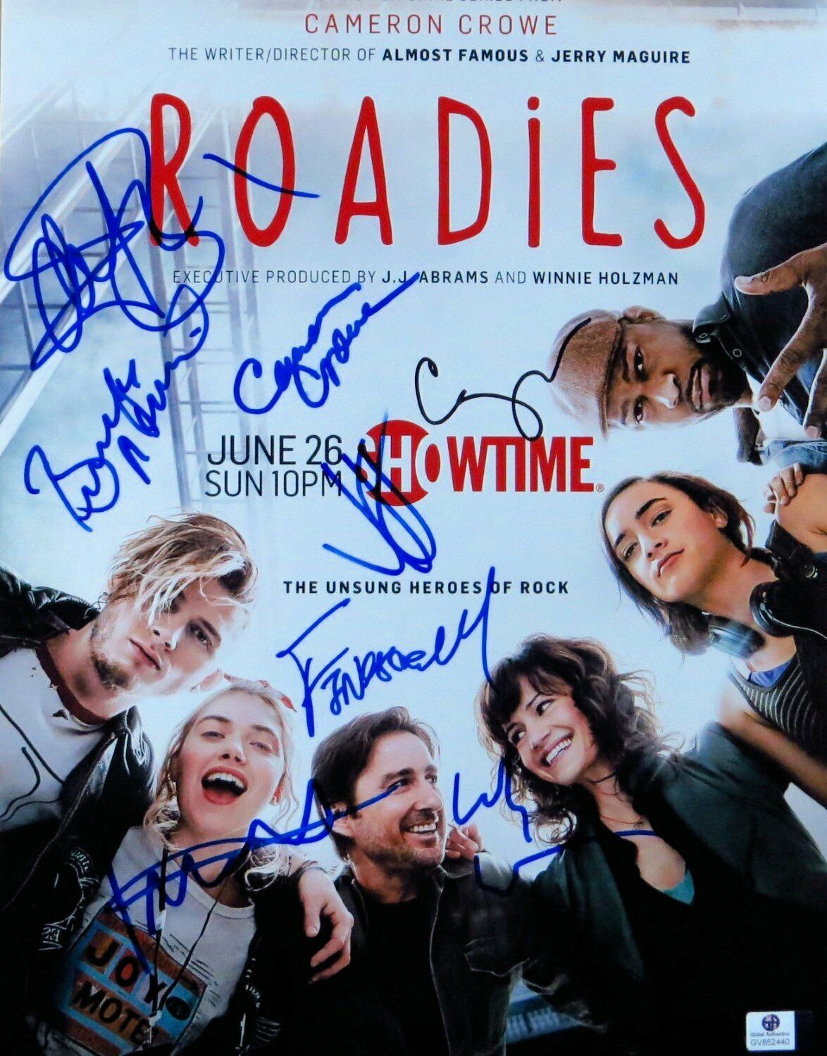 Roadies Cast Signed 11X14 Photo Poster painting Wilson/Gugino/Mitchell/Abrams/Crowe +3 GV852440