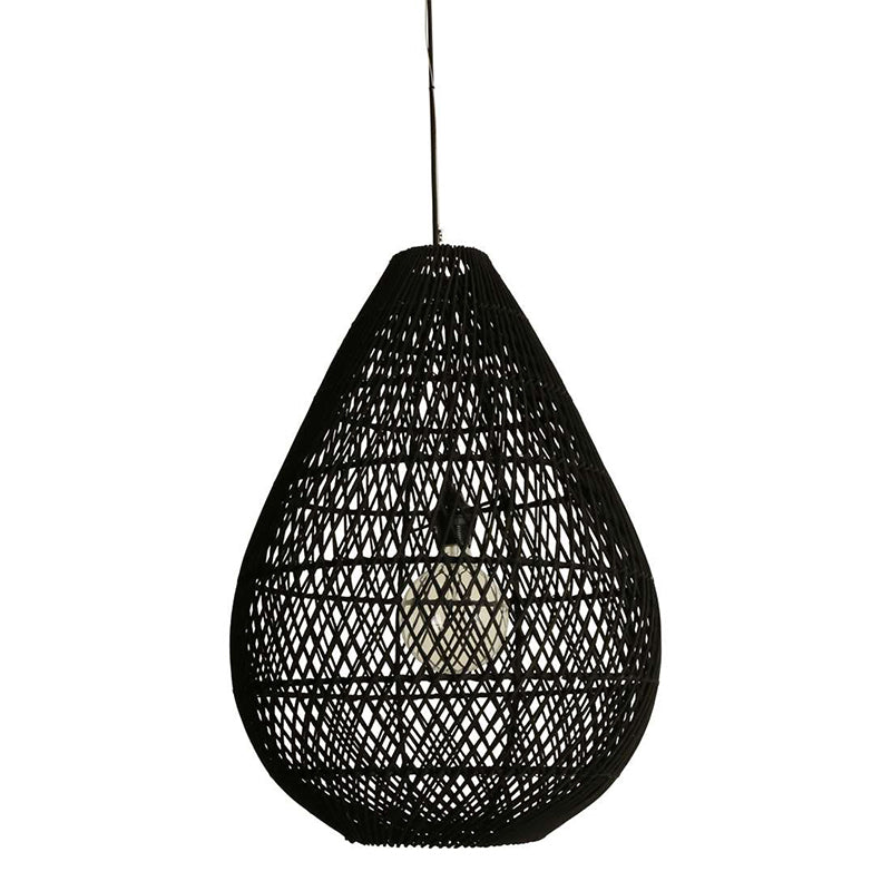 Handmade Rattan Tear Shape Lantern Pendant Lamp