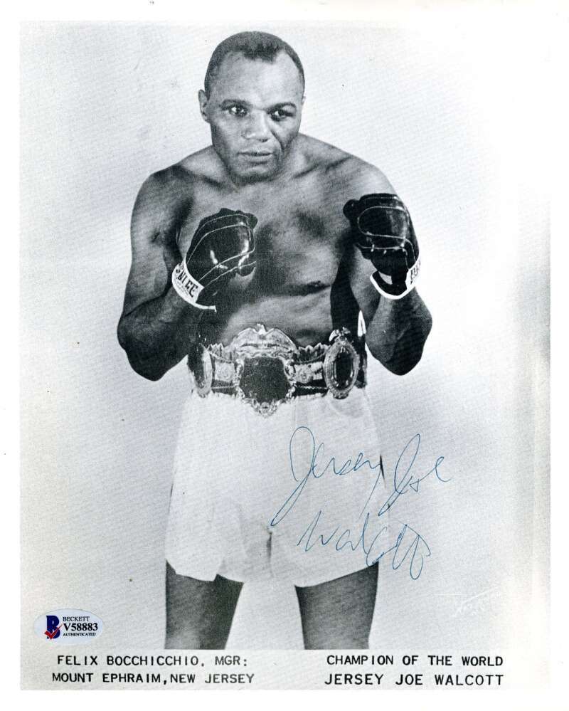 Jersey Joe Walcott BAS Beckett Coa Hand Signed 8x10 Photo Poster painting Autograph