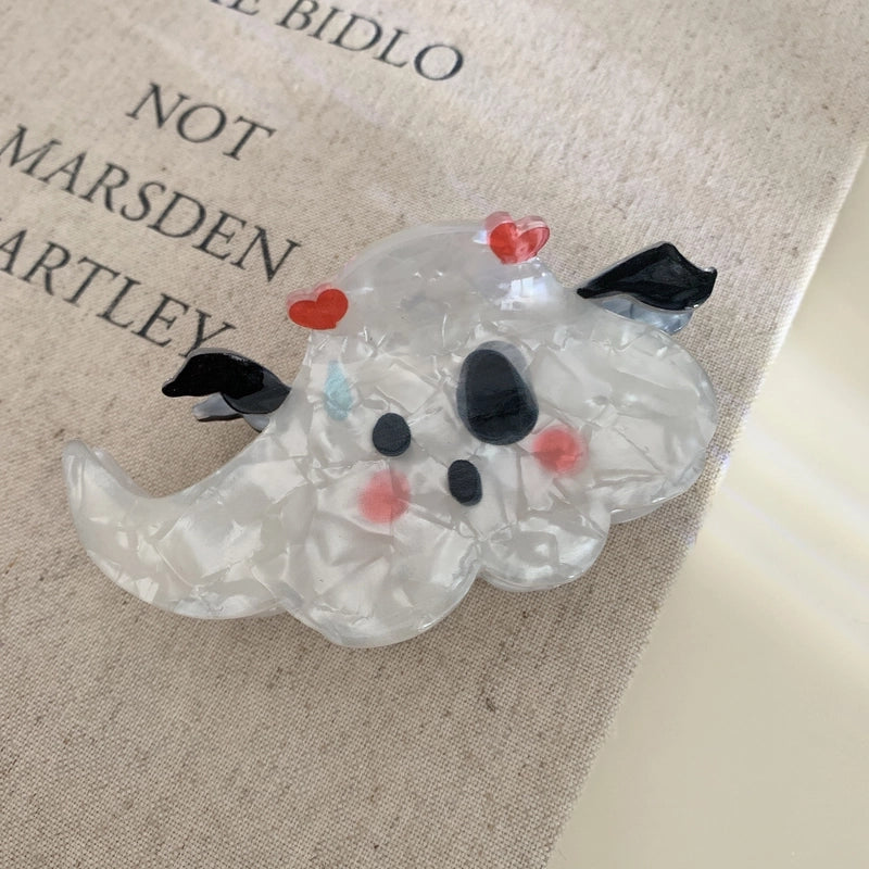 Women’s Funny Halloween Pattern Pumpkin Arylic Hair Claws