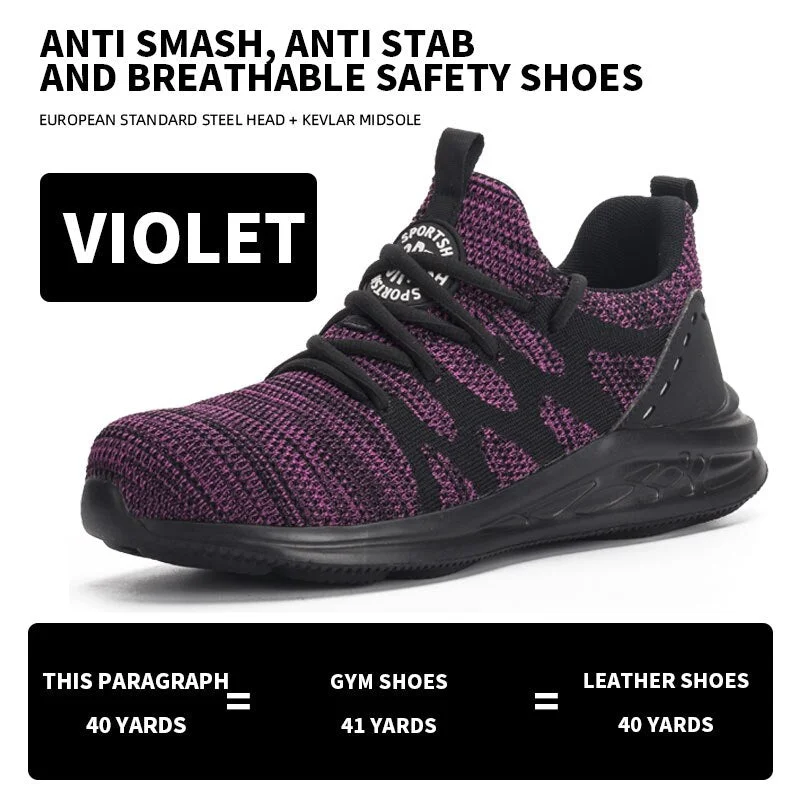 Lightweight Safety Work Shoes Stab Proof Security Boots Anti-Smashing Protective Working Outdoor Sneakers Men Breathable Shoes