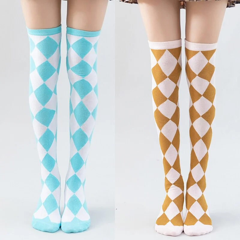 Japanese Kawaii Cotton Flower Bow Anime Thigh High Socks BE468