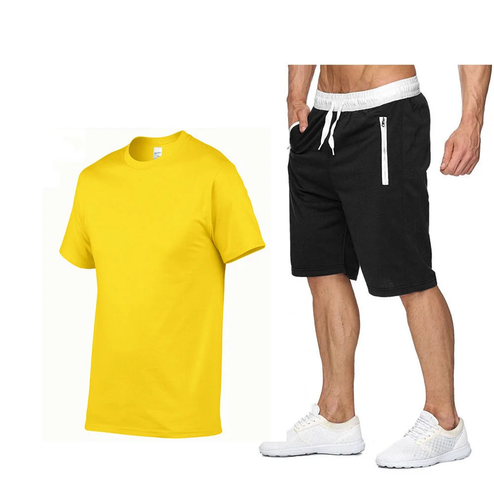 Men's Summer Short Sleeve Shorts Sports Suit