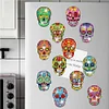 12pcs Skull Diamond Painting Refrigerator Magnets