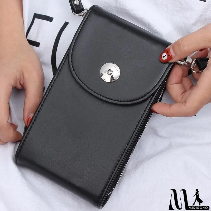 MidiSono - Vintage PU Universal Shoulder Phone Bag