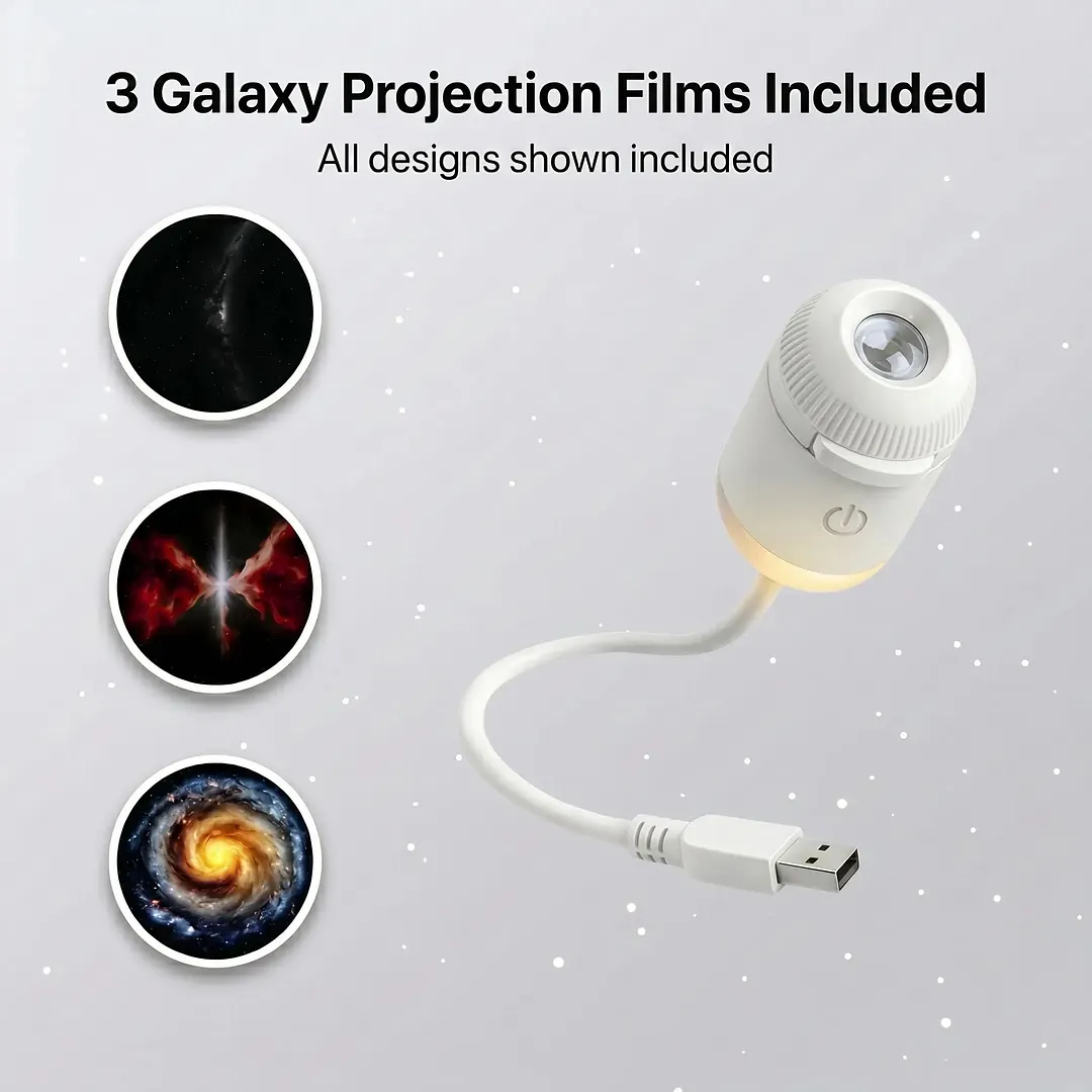 2-in-1 Galaxy Projector Night Light