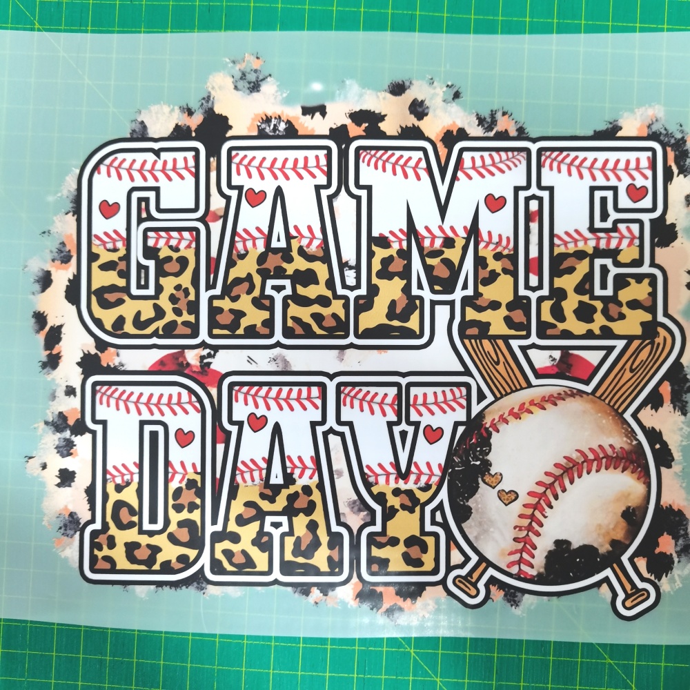 Wholesale stock dtf print transfer game day baseball iron on stickers